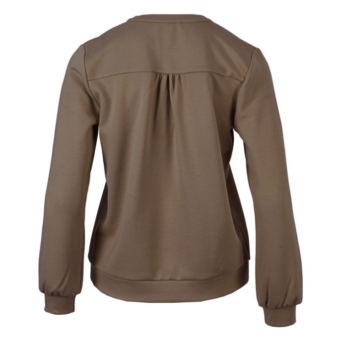 Enjoy Sweater Chicago opdruk Taupe